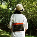 Orange　ダブルファスナー　迷彩サコッシュバッグ ミニショルダーバッグ 