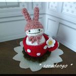 受注🍓苺ティーカップうさぎ雪だるまちゃん