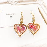 ボタニカルハートピアス