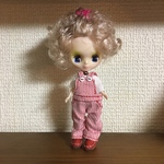プチブライス  ヒッコリーオーバーオール