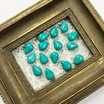 【14×10mm   20個】しずく型 天然石 ターコイズ    