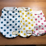 犬服💙💛💗カラフル🐾ドットタンク