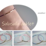sulusulu anklet パイプ＆ビーズ　ユニセックス　「ペアアンクレットにどうぞ♡」