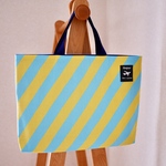 ななめストライプのレッスンバッグ yellow