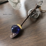 とりあえず一点手元に有り 宝石林檎を生み出す魔法のスプーン ガラスのようなレジン林檎とアンティーク調ネックレス