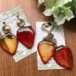 大ぶりアンティークいちごピアス🍓💄💋✨