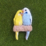 ♥️羊毛フェルト  インコさんブローチ♥️