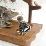 トライアングル ヴィンテージボタン リング💍