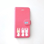 うさぎいっぱい♪手帳型iPhone,Androidケース