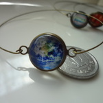 (再々販)太陽系バングル　#3　Earth (Gaia) 地球