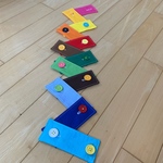 〈再販〉 手作り・布・短く大きいつながるボタン12色セット