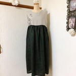 リネン切り替えワンピース💕