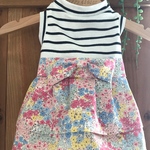 ボーダー✖︎お花柄ワンピース