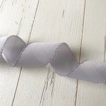  SALE［ラメメッシュリボン]ライトグレーリボン40mm幅×5m