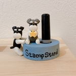 【既製品】stamp  stand 印鑑置き シュナウザー