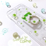 再販＊シュワキラ☆炭酸水玉 iPhoneケース/カバー＊クリームソーダスマホリング専用＊他機種ご相談ください