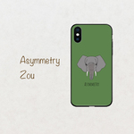 ガン見動物シリーズ@ゾウ　スマホケース　iphone android ほぼ全機種対応