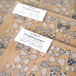 ラッピングペーパー - WHITE & BLACK RIBBONS-
