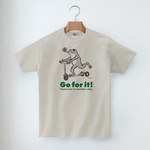 Tシャツ「カエルコースターGO」（ライトグレー）男女兼用【受注生産・送料無料】