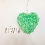 パーティーにピニャータ！☆グリーンハート☆ お誕生日会やバレンタインにオススメ♬  