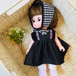 柔らか黒デニム刺繍ワンピース★メルちゃん ソランちゃん 服