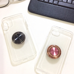  【全機種対応】クールなお洒落メタル スマホリング付き スマホケース AQUOS/Xperia/GALAXY/iPhone/HUAWEI/arrows/Android多機種対応