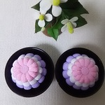 ちりめん   菊落雁(うす紫)