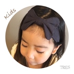 【TRES】渋味ダークパープル リボンヘアバンド   キッズサイズ