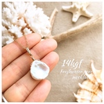 14kgf*淡水花びらケシパールネックレス＊