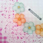 ＊キラキラflower②(大)＊イヤリング(クリップタイプ)＊イヤーカフ＊