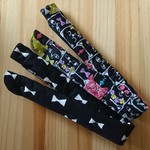 お名前タグつき 超ロング 水筒肩紐カバー ( ブラック ) 