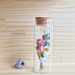 《送料無料》ピンクのミニ薔薇のミニミニブーケの小瓶