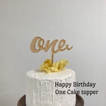  送込 one 木製 バースデーケーキトッパー
