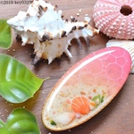 海シリーズ オーバルヘアクリップ サンセット