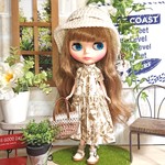 No.1610  シルエットリーフのリゾートワンピ