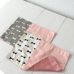 gray ribbon×light pink＊レッスンバッグ