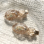 押し花閉じ込めミニヘアクリップ