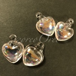 Heart Water glas charm ハート オーロラ ♡ しゃぼん玉チャーム
