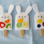 「ペ」様オーダー品　うさぎのフルーツアイス　フェルトままごと