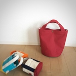 丸底バケツ型/シンプルトートbag