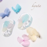 とろける水たまりの紫陽花1 ピアス イヤリング