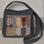 パッチワーク　ショルダーバッグ　グレー　NO.054