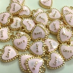【訳ありB品✱売り切り】チャーム ラブハート【ピンク30個】