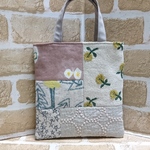 《mina perhonen》パッチのぺたんこトート＊skipベージュ
