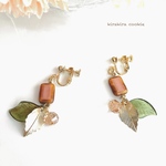 ピンク、プロバンス🏖の花、イヤリング