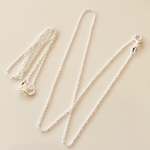 ハンドメイド 資材 シルバー あずきチェーン ネックレスチェーン 5本セット 高品質 副資材 金具