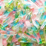 12個 ミニ天然水晶 クリスタル 氷柱 天然石 グラデーションMIX 染め