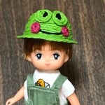 ミキちゃんマキちゃん  りくくん ハンドメイド カエル帽子