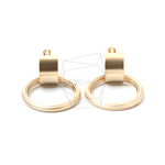 ERG-975-MG【2個入り】リングドロップイヤリング/ネジバネ,Ring Drop Clips Earring