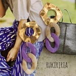 RUKIRIRIA #325 チェーンピアス  大ぶりピアス 大ぶりイヤリング 